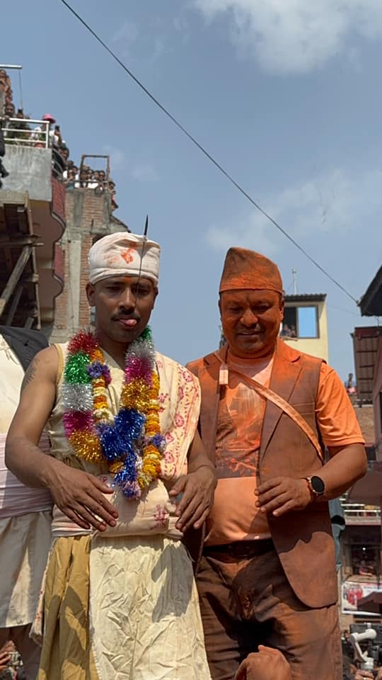 मध्यपुर थिमिको जिव्रो छेडेने जात्रा तस्वीरहरुमा 