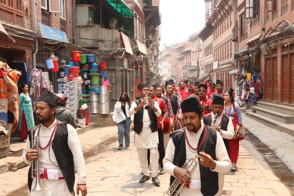 भक्तपुरमा खुल्ला गुँला बाजा प्रतियोगिता सुरु