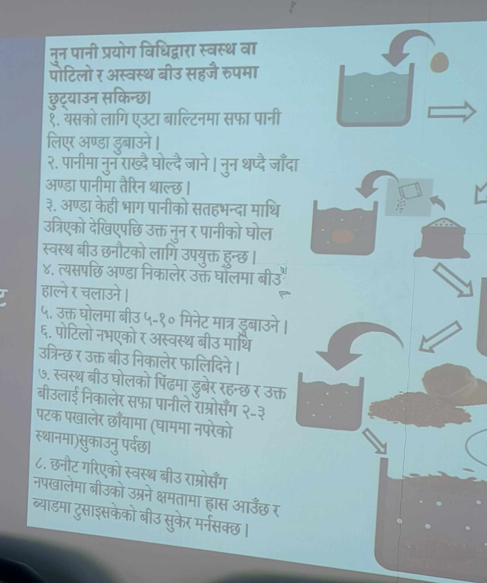 किसानलाई दिइयो धानको वीउ राख्ने तरिकाबारे जानकारी (तस्वीर कथा)