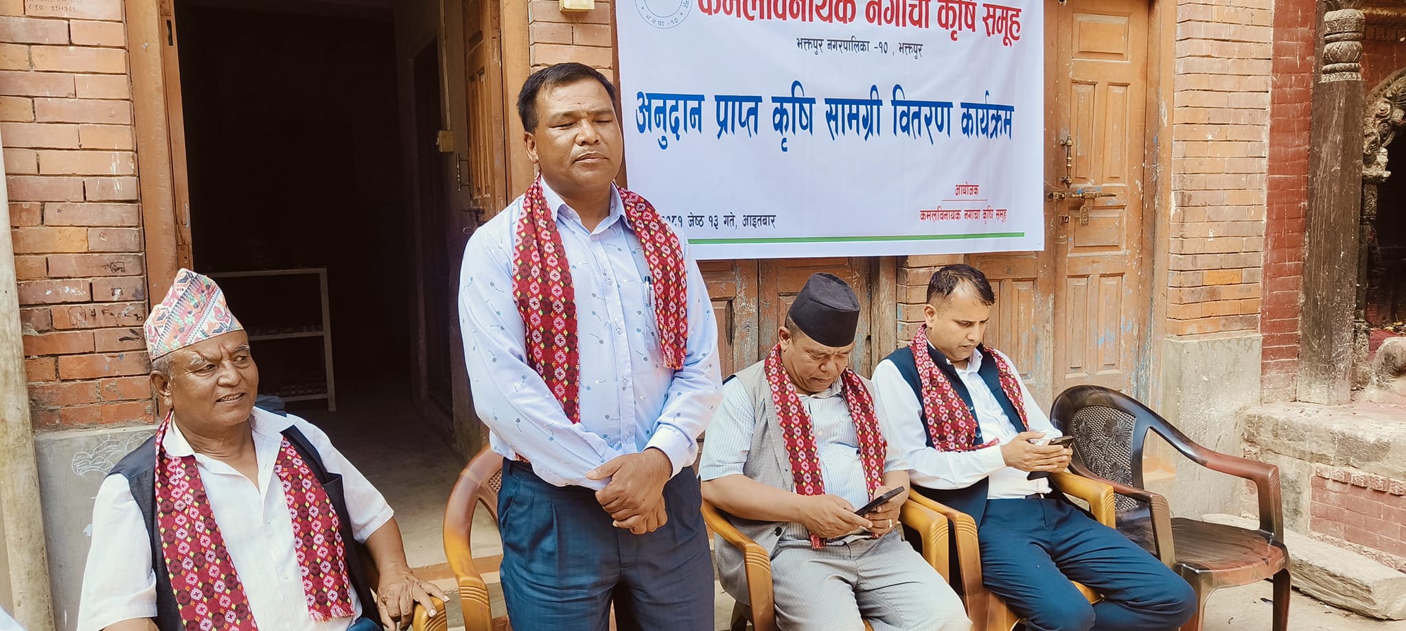 नागांचामा अनुदान प्राप्त कृषि सामाग्री वितरण