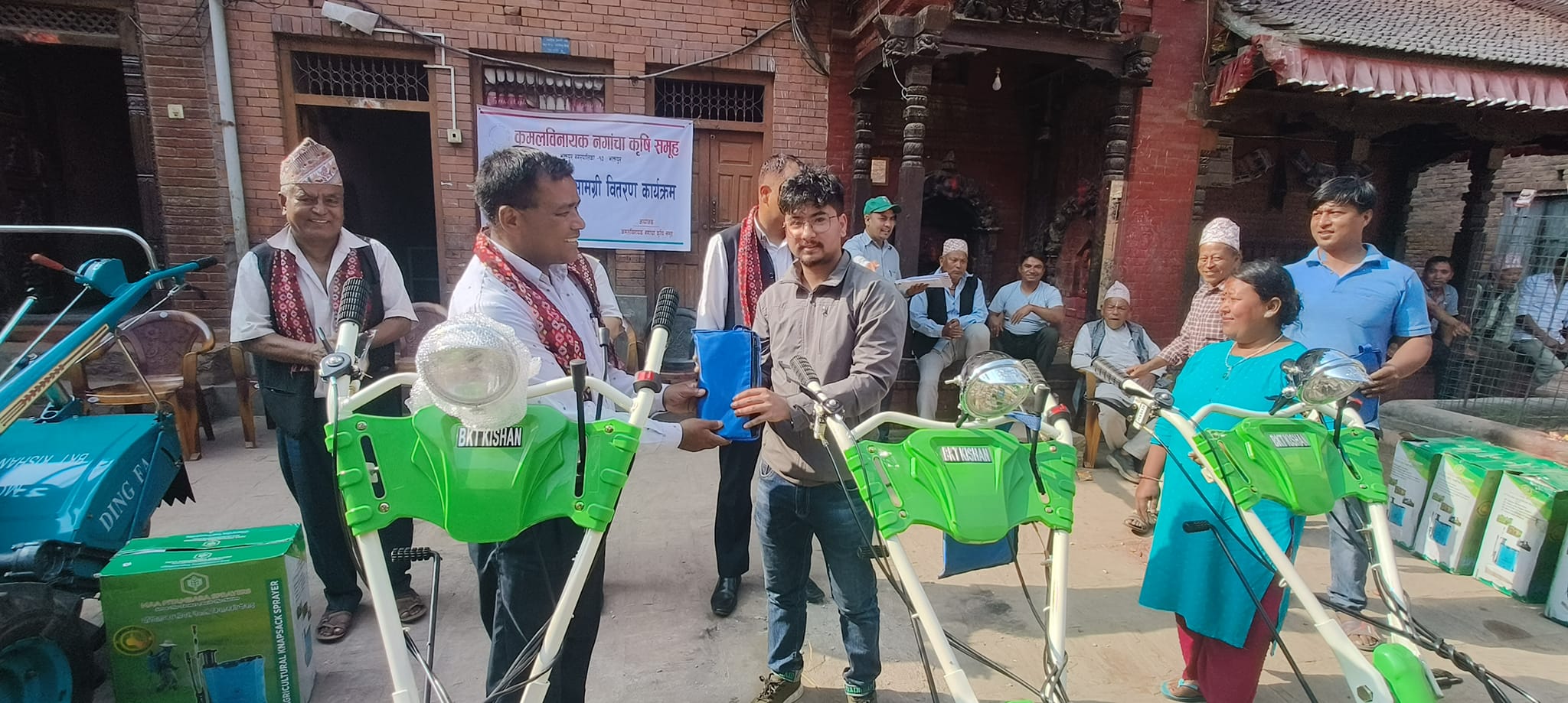 नागांचामा अनुदान प्राप्त कृषि सामाग्री वितरण