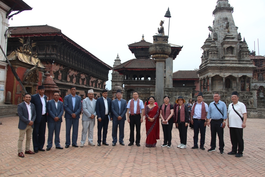 चीनको चियाङ्सी प्रान्तको यिछुन नगरको प्रतिनिधिमण्डल भक्तपुर भ्रमणमा