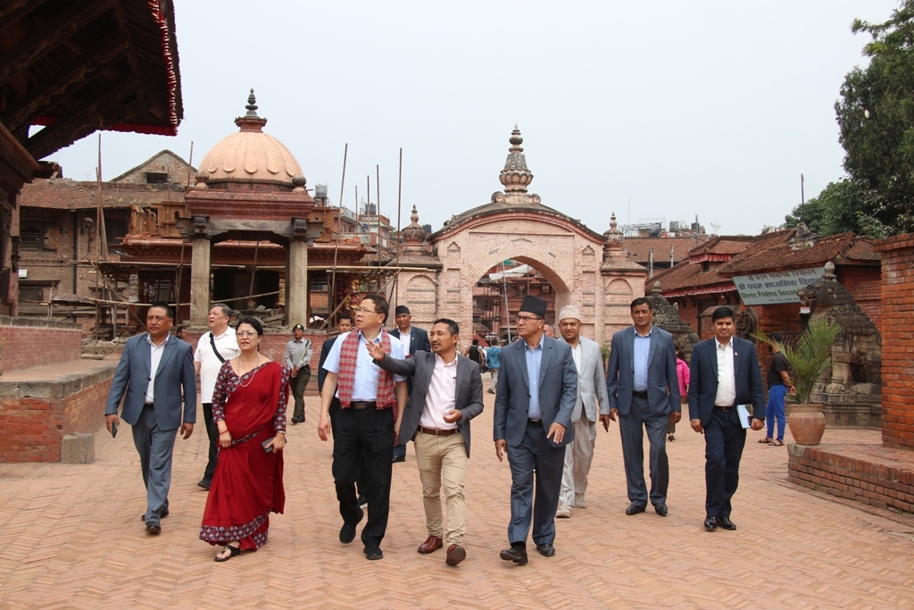 चीनको चियाङ्सी प्रान्तको यिछुन नगरको प्रतिनिधिमण्डल भक्तपुर भ्रमणमा