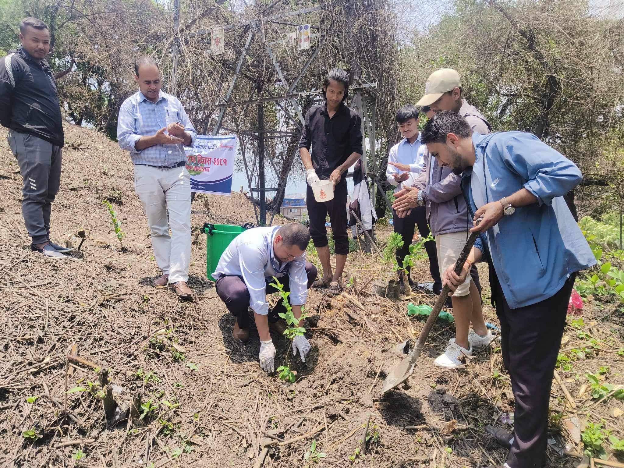 नेपाल इको प्यानलले गरयो च्वङा गणेशस्थानमा बृक्षारोपण