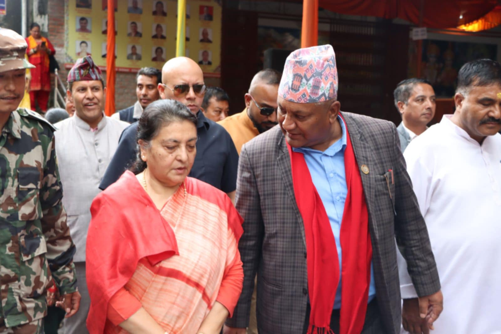 पूर्वराष्ट्रपति विद्यादेवी भण्डारीद्धारा सूर्यविनायक नगरपालिका र डोलेश्वरको अवलोकन