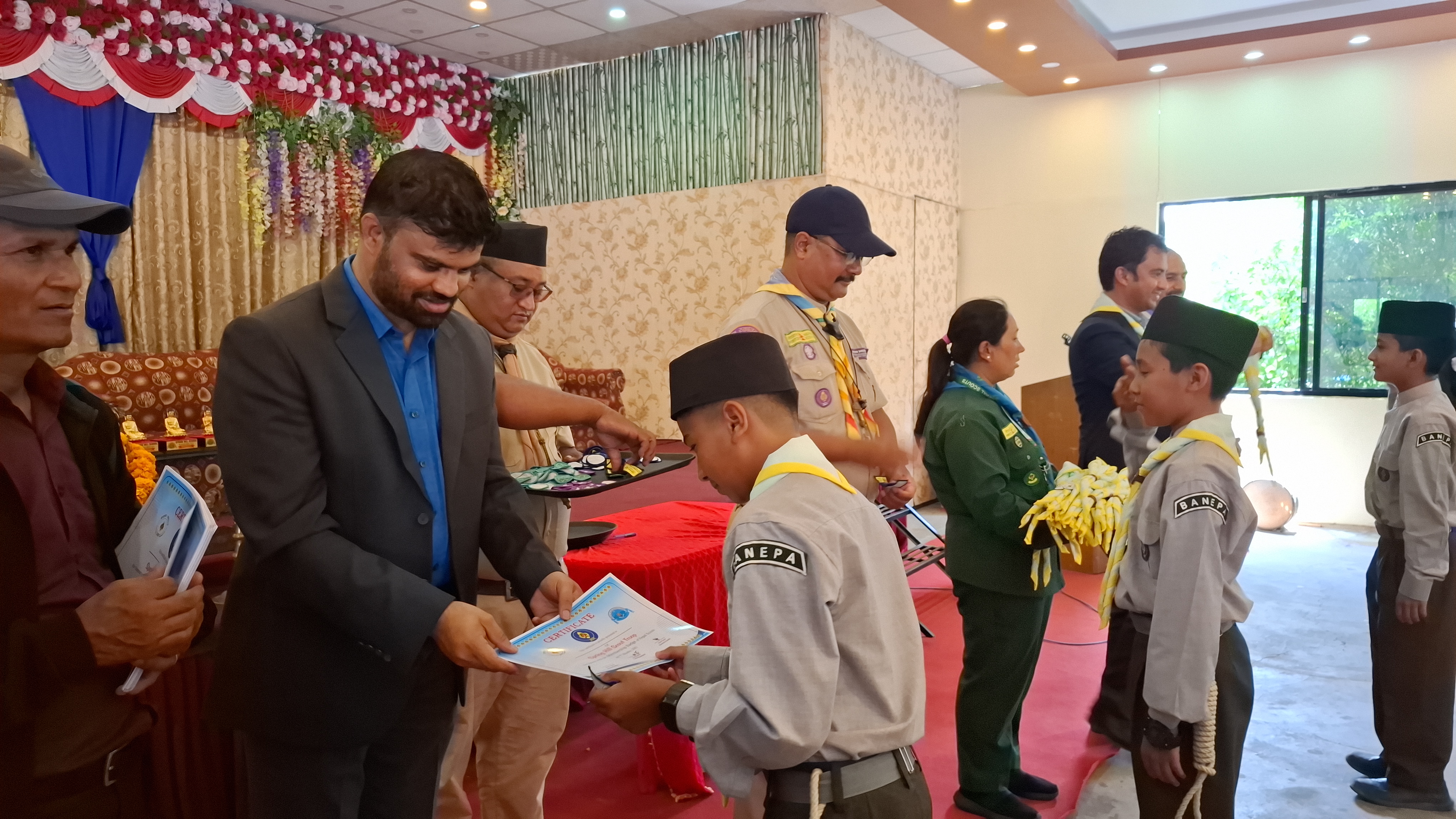 स्प्रिङ्ग हिल स्कुलमा पहिलो स्काउट दिक्षान्त