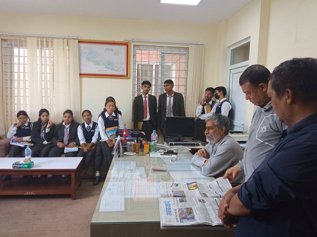 ख्वपका पत्रकारिताका विद्यार्थी मिडिया संग्राहलयमा  