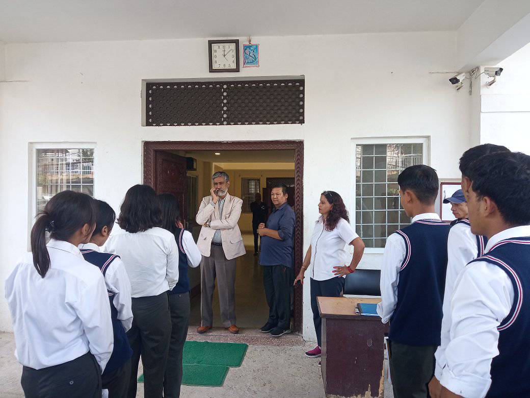 ख्वपका पत्रकारिताका विद्यार्थी मिडिया संग्राहलयमा  