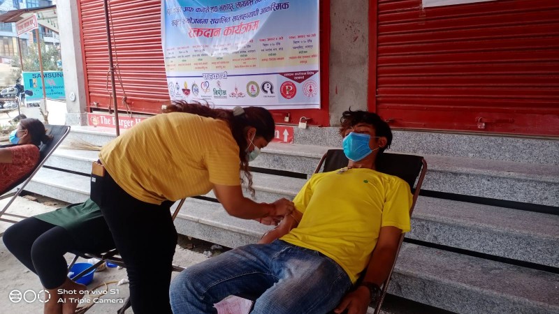 रक्तदान कार्यक्रम सम्पन्न, ३७ प्याकेट रगत संकलन