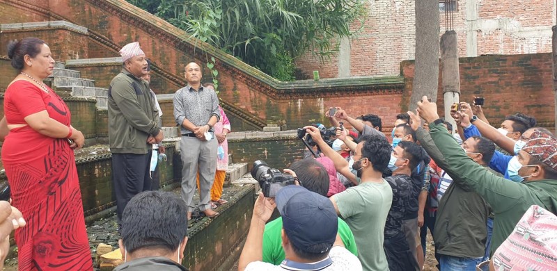 मध्यपुरका मेयरको नेतृत्वमा पत्रकारहरुसँंग सम्पदा पदयात्रा