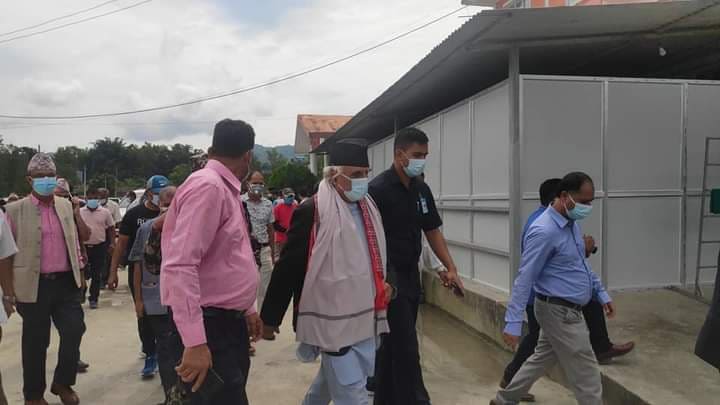 तनहुँको ऋषिङको बाढीपहिरो प्रभावित क्षेत्रको निरीक्षण