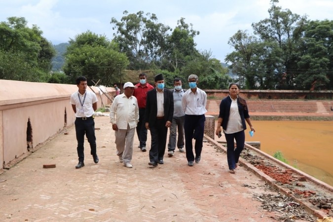 भक्तपुरको ऐतिहासिक रानीपोखरी पुनःनिर्माण कार्य अन्तिम चरणमा 
