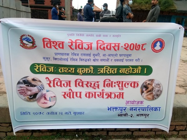 भक्तपुरमा रेविजविरुद्ध निःशुल्क खोप सुरु