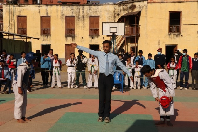 भक्तपुर नगरव्यापी विद्यालयस्तरी खेलकुद प्रतियोगिता ः टेक्वाण्डोमा वागीश्वरी प्रथम