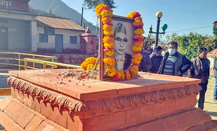 लोककवि गणेशलाल श्रेष्ठया अनावरण यायेत तयातःगु झ्वाता खुयायंकल