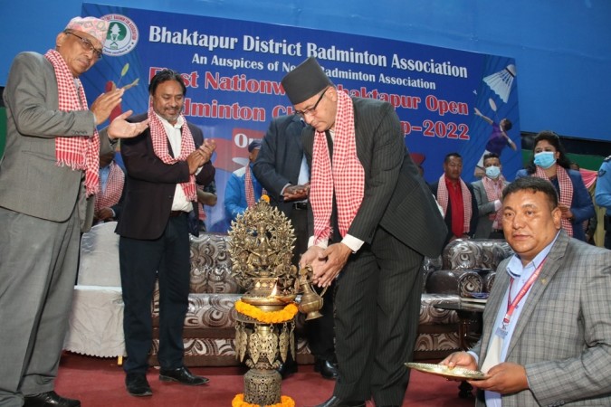 प्रथम राष्ट्रव्यापी भक्तपुर खुला ब्याडमिन्टन प्रतियोगिता २०७८ उद्घाटन
