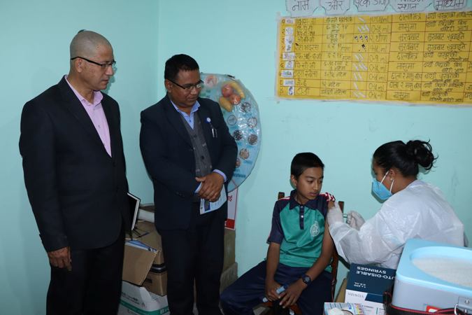 भक्तपुर नगरपालिकामा आजदेखि टाइफाइड रोगविरुद्धको खोप अभियान सुरु