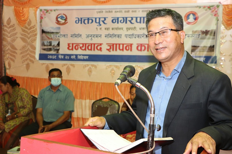 वडा नं. १ मा भक्तपुर नगरपालिकाले दियो धन्यवाद