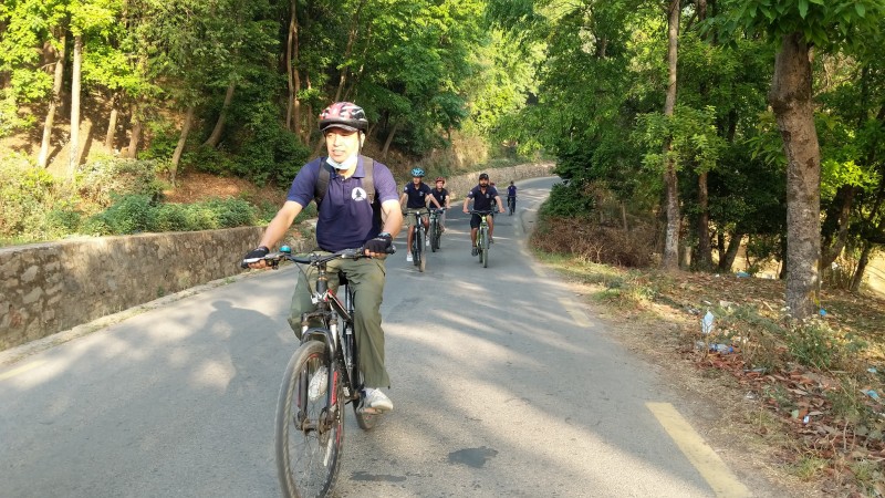 सकियो ख्वप कलेजले गरेको नयाँंवर्ष साइकल यात्रा