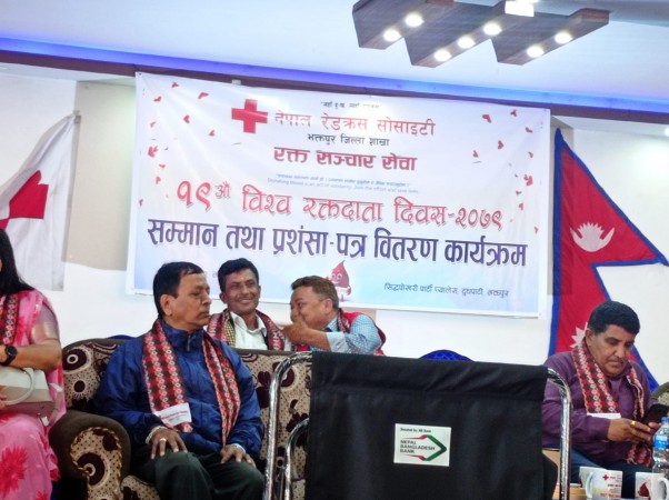 १९ औं अन्तर्राष्ट्रिय रक्तदाता दिवसः भक्तपुरबाट वर्षदिनमा ४५ हजार भन्दा बढी रगत वितरण 