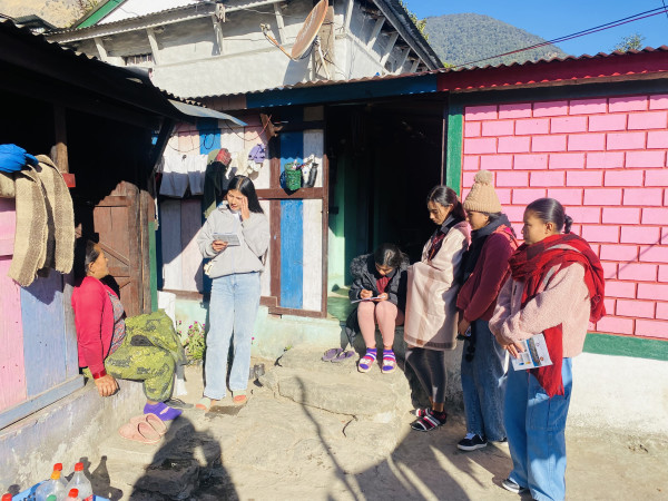वागीश्वरी कलेजका सामाजिक कार्यका विद्यार्थीहरुको शिविर लमजुङको ताघ्रिङमा