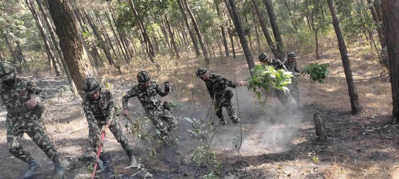 गुण्डुुमा आगलागी ः डेढ घण्टापछि नियन्त्रण (हेर्नुहोस् फोटोहरु)