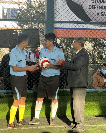 ख्वप कलेजको वार्षिकोत्सवको अवसरमा फुटसल प्रतियोगिता सुरु