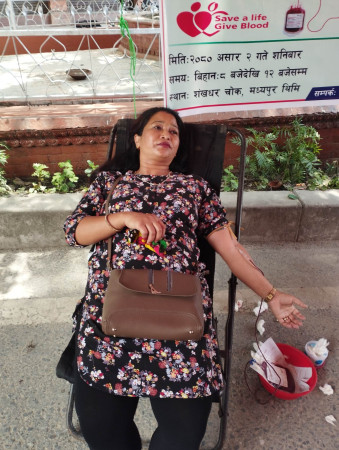 थिमिमा २९ जनाले गरे रक्तदान