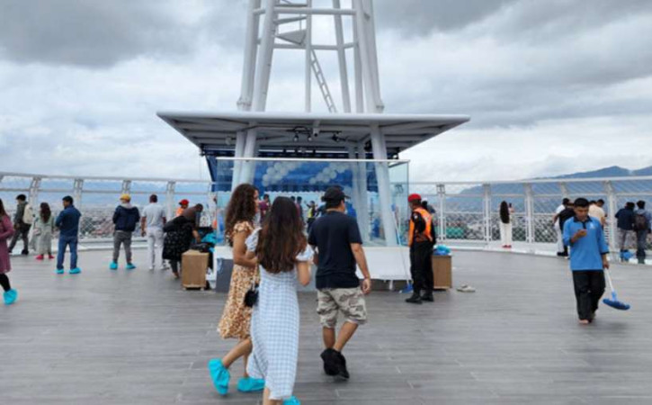 काठमाडौंको मुटुमै रहेको कमलादीमा स्काई वाक टावर औपचारिक रुपमा सुरु