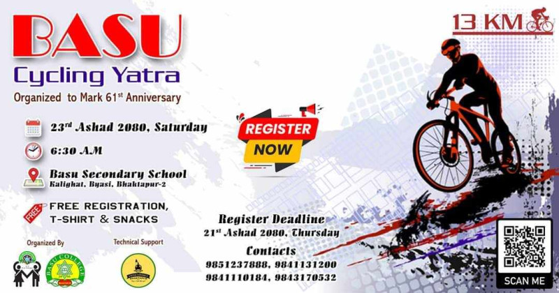 ‘बासु साइक्लिङ यात्रा’ हुने (रुटसहित)