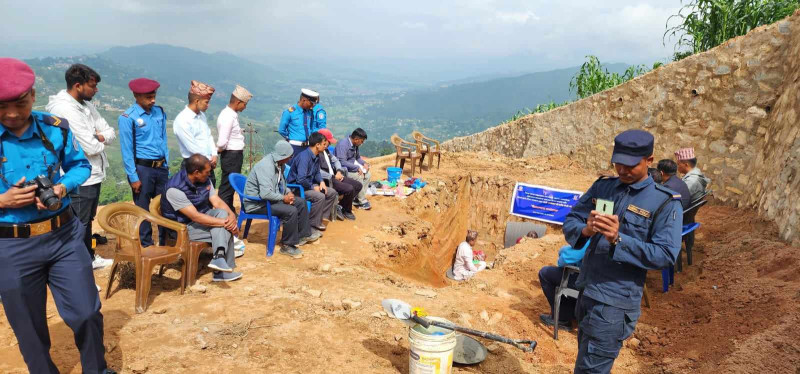 नगरकोटमा प्रहरी प्रभाग भबनको शिलान्यास 