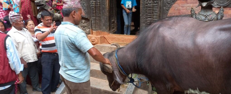 नवदुर्गा मन्दिरमा खँम्ये भित्र्यायो