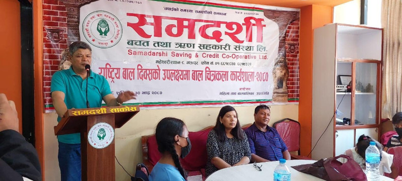 समदर्शीमा बाल चित्रकला कार्यशाला