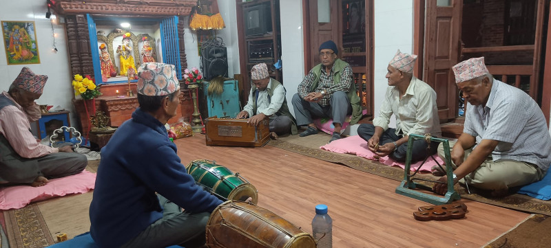 स्वर्गीय राणाको श्रद्धाञ्जलीस्वरुप भक्तपुरमा भजनकीर्तन 