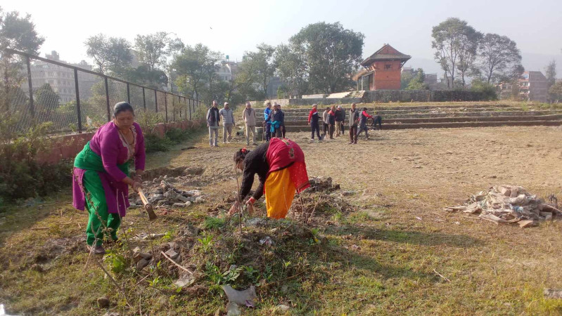 युवा खेलाडीहरुले गरे पाचाख्य परिसरको सरसफाई (फोटो फिचर) 