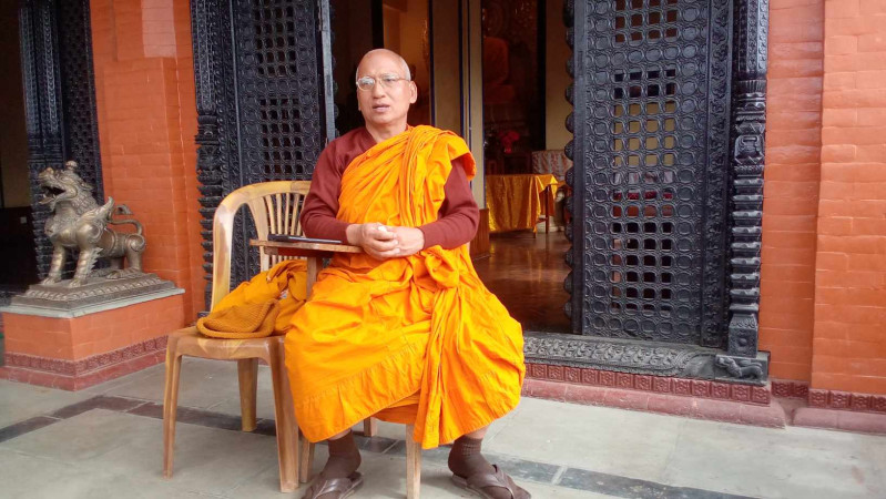 भक्तपुरको इनाचो मुनिविहारले गरयो पत्रकार भेटघाट