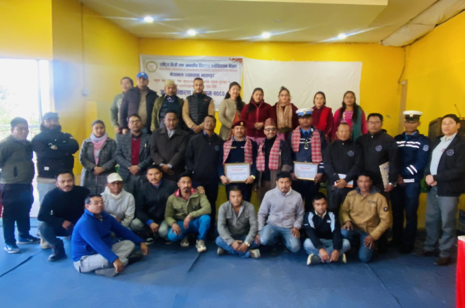 नेशनल प्याव्सन भक्तपुरमा बस चालकलाई अभिमुखीकरण 