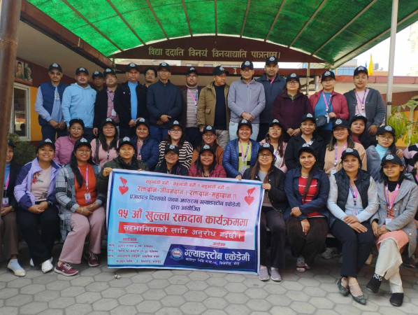 एक सय सात जनाले गरे रक्तदान 