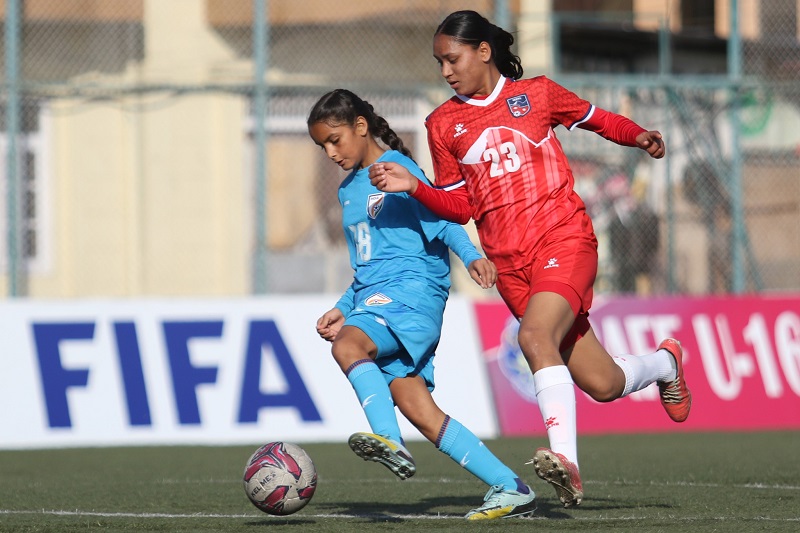 यू–१६ महिला साफ फुटबलमा नेपालको यात्रा समाप्त