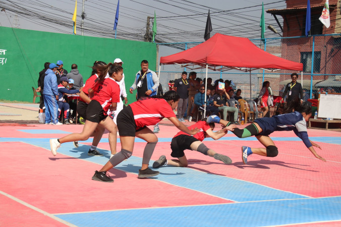 अन्तर नगर महिला कबड्डी ः आयोजक भक्तपुर पराजित 