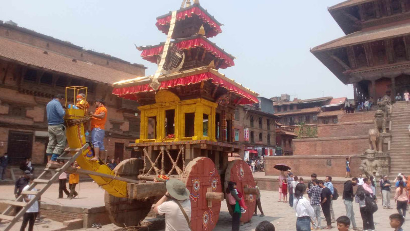 तस्वीरमा हेर्नुहोस् विस्का जात्राको अन्तिम तयारी 