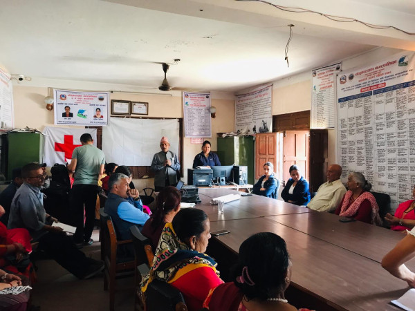 झौखेल र दुवाकोटमा स्वस्थ्य बुढ्यौलीका लागि सहारा परियोजनाको वडास्तरिय अभिमुखिकरण 