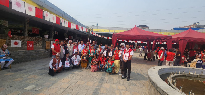एमाले भक्तपुर अधिवेशन ः मतदान सुरु हुने क्रममा 
