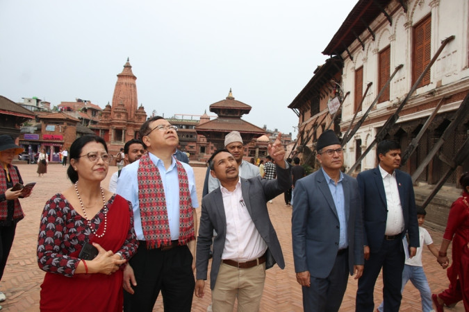 चीनको चियाङ्सी प्रान्तको यिछुन नगरको प्रतिनिधिमण्डल भक्तपुर भ्रमणमा
