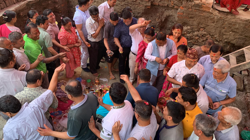 पाँंच सय ६० वर्ष पुरानो लोकेश्वर मन्दिर पुनर्निर्माण सुरु 