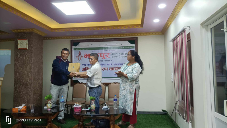 भक्तपुर बचतमा नगदे तथा धानबाली रोगसम्बन्धी अभिमूखीकरण
