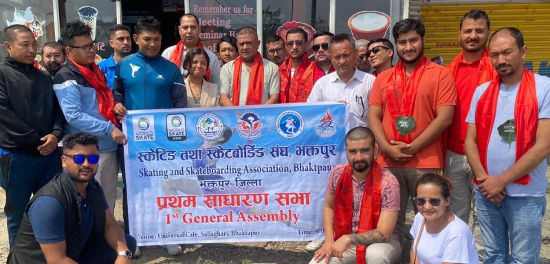 भक्तपुर जिल्ला स्केटिङ्ग तथा स्केट बोर्डिङ संघको अध्यक्षमा किरण खड्का