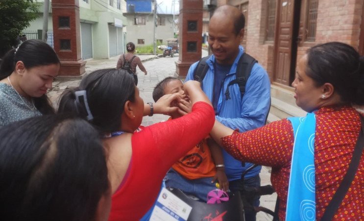 बाेदेमा विशेष पाेलियाे अभियान