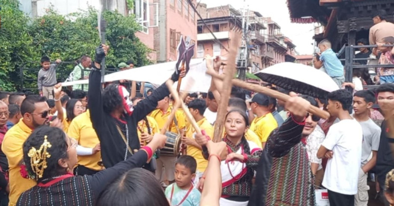 भक्तपुरको गाईजात्रा सुरु ः विशेष आकर्षण साँंझ  