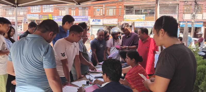 नापतौल डोरमा कमलविनायक क्षेत्रका ५९ व्यवसायीले लिए सेवा